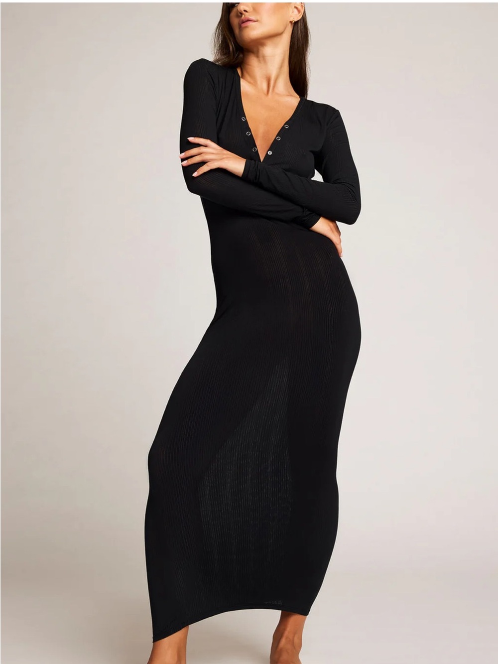 NWT Negative Underwear Whipped Henley Dress